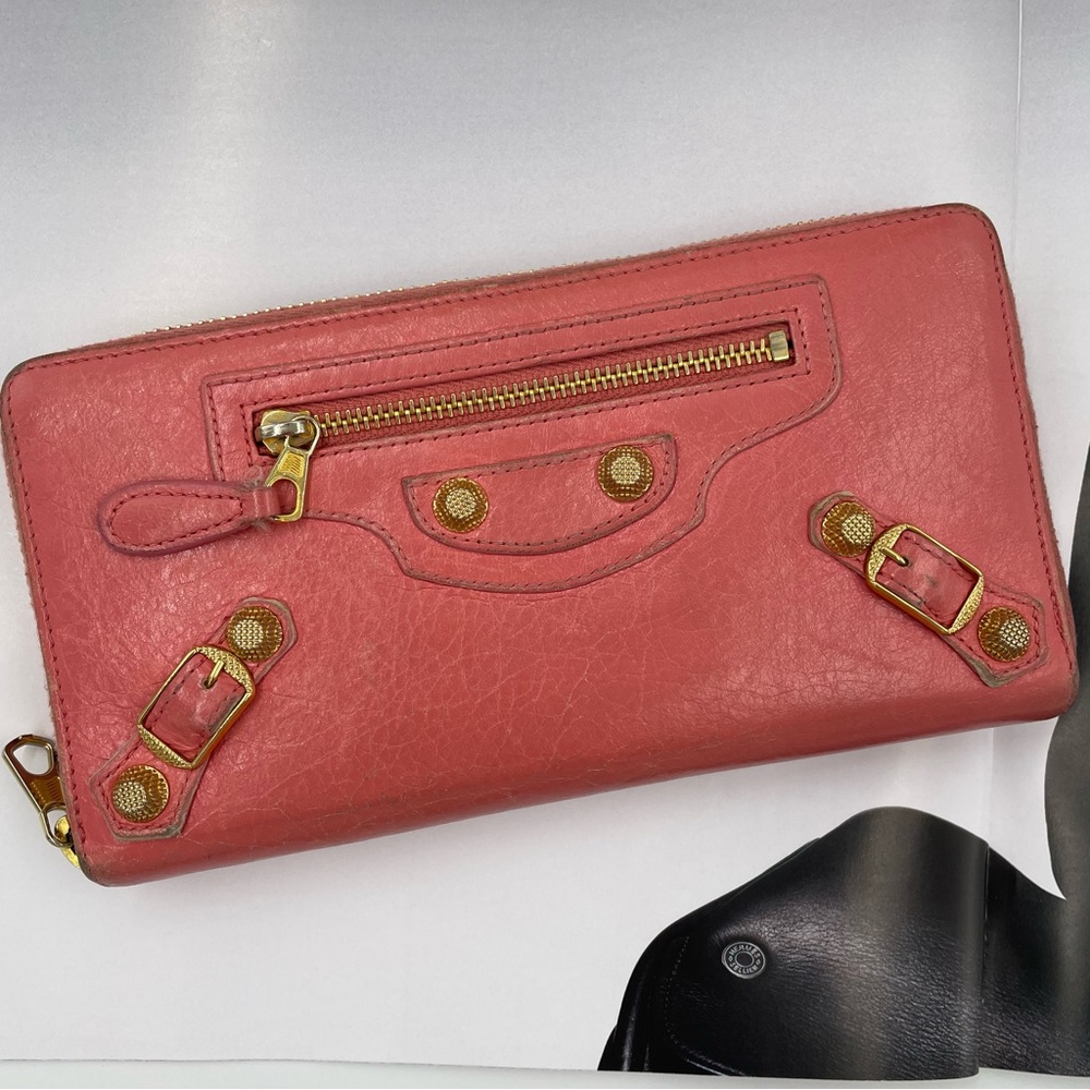 Balenciaga Large City Continental Lambskin Wallet